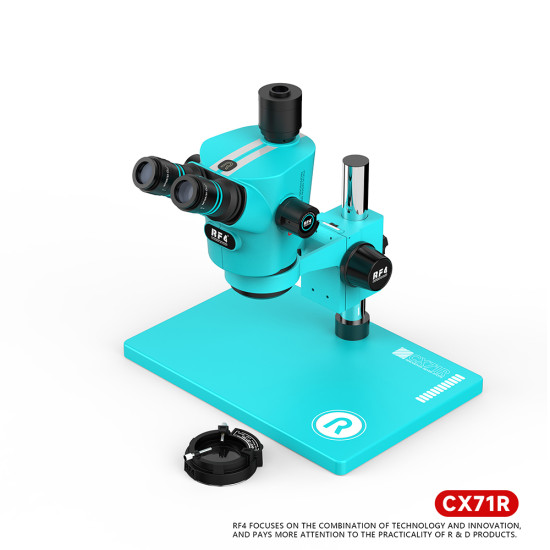 RF4 CX71R (6.5-65X) Ergonomic Design Trinocular Stereo Microscope With CTV Camera Lens and Light - Premium Quality RF4 CX71R (6.5-65X) Ergonomic Design Trinocular Stereo Microscope With CTV Camera Lens and Light - Premium Quality