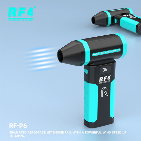 RF4 RF-P6 Portable Rechargeable Mini Violent Dust Fan with Outdoor Night Light