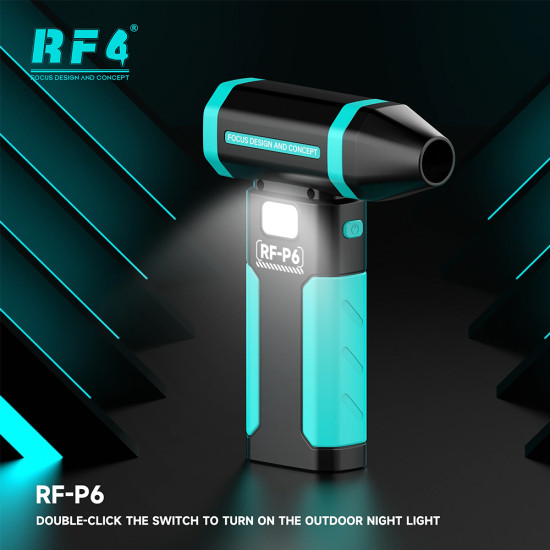 RF4 RF-P6 Portable Rechargeable Mini Violent Dust Fan with Outdoor Night Light