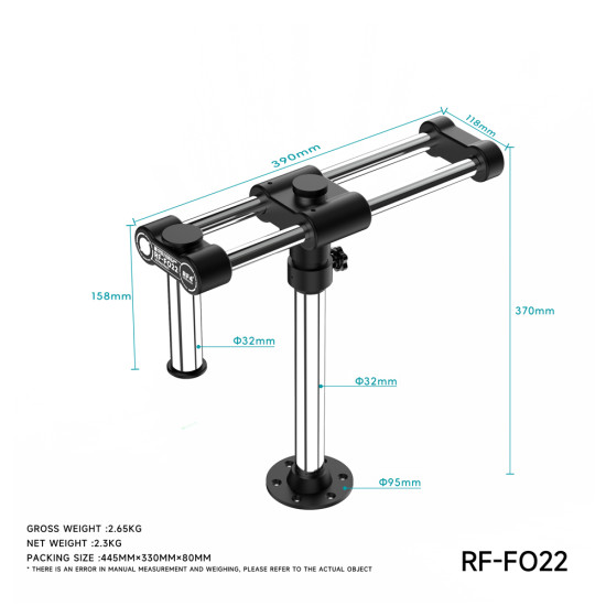 RF4 RF-FO22 360° Rotation Adjustable Universal Double Arm Microscope Bracket RF4 RF-FO22 360° Rotation Adjustable Universal Double Arm Microscope Bracket