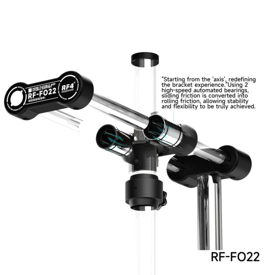 RF4 RF-FO22 360° Rotation Adjustable Universal Double Arm Microscope Bracket RF4 RF-FO22 360° Rotation Adjustable Universal Double Arm Microscope Bracket