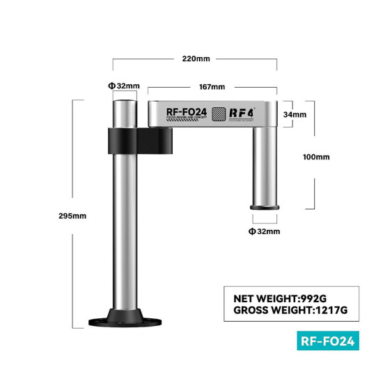 RF4 RF-F024 360-Degree Rotating Lift Adjustable Microscope Swing Arm Stand