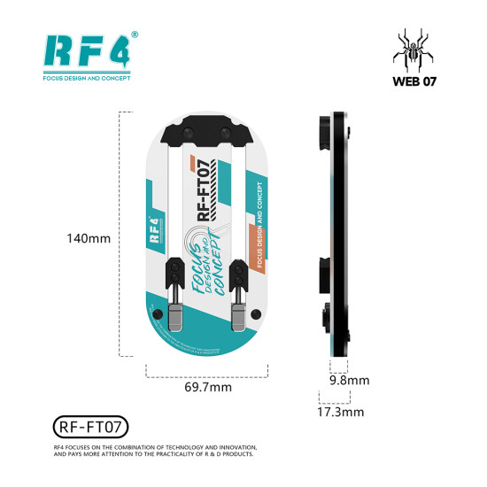 RF4 RF-FT07 Dual-Axis High-Temperature Reinforced Glass PCB Stand