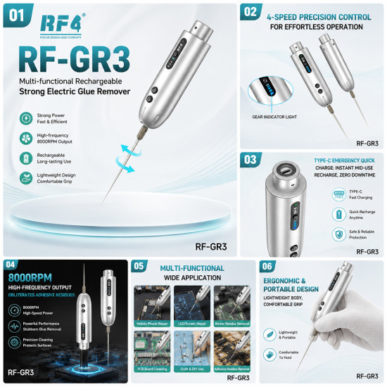 RF4 RF-GR3 Electric OCA Glue Remover