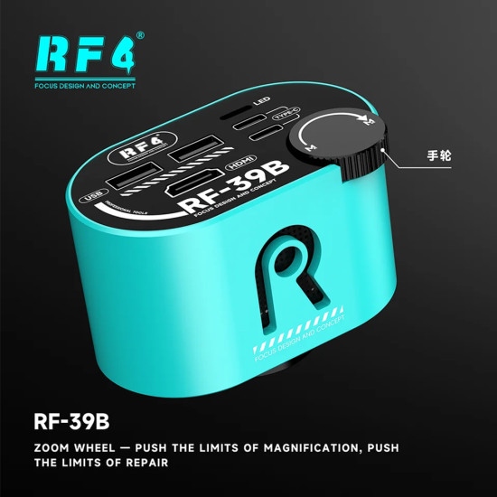 RF4 RF-39B Wide-Angle CMOS 4K Microscope Camera With Zoom Handwheel