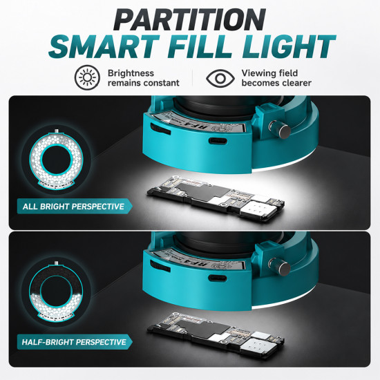 RF4 OK-15 Smart Microscope LED Ring Light (8 Zone Light Control Adjustment)