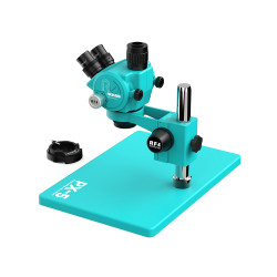 RF4 PX5 7X-50X Continue Zoom Trinocular Stereo Microscope With CTV Camera Lens and Light - Premium Quality