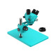 RF4 PX5 7X-50X Continue Zoom Trinocular Stereo Microscope With CTV Camera Lens and Light - Premium Quality