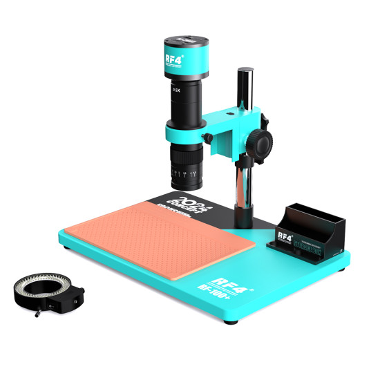 RF4 RF-100+ Monocular 180X Zoom Television Microscope With RF4 2KC3 Camera RF4 RF-100+ Monocular 180X Zoom Television Microscope With RF4 2KC3 Camera
