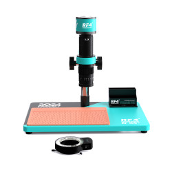 RF4 RF-100+ Monocular 180X Zoom Television Microscope With RF4 2KC3 Camera