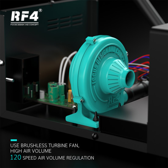 RF4 RF-H4 Lead-free ESD BGA Hot Air Soldering Rework Station (1200W) RF4 RF-H4 Lead-free ESD BGA Hot Air Soldering Rework Station (1200W)