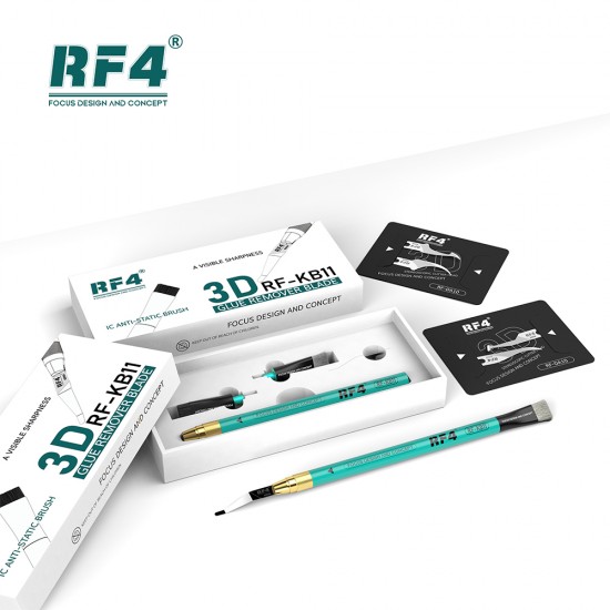 RF4 RF-KB11 3D Tin Scraping Blade and Anti-Static Glue Removal Brush Set RF4 RF-KB11 3D Tin Scraping Blade and Anti-Static Glue Removal Brush Set