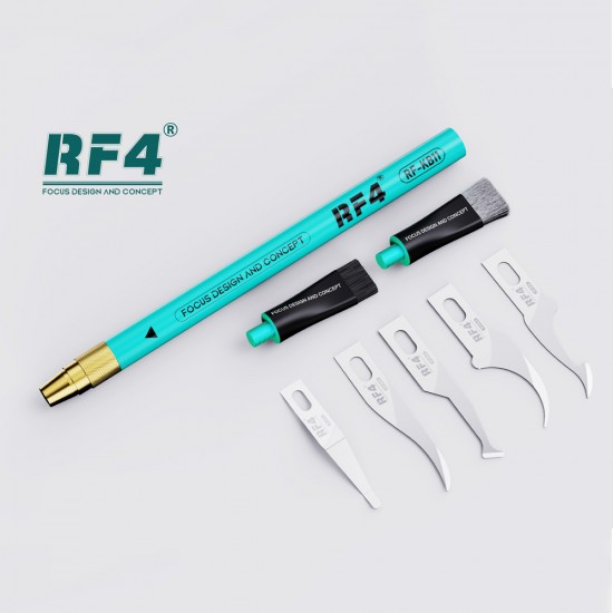 RF4 RF-KB11 3D Tin Scraping Blade and Anti-Static Glue Removal Brush Set RF4 RF-KB11 3D Tin Scraping Blade and Anti-Static Glue Removal Brush Set