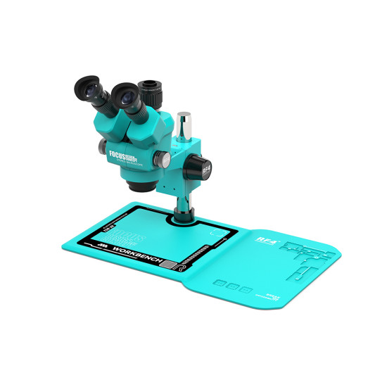 RF4 RF55 Pro-B52 (6.5X-55X) Trinocular Full HD Stereo Microscope With Zooming 0.48X CTV Camera Lens & LED Adjustable Light RF4 RF55 Pro-B52 (6.5X-55X) Trinocular Full HD Stereo Microscope With Zooming 0.48X CTV Camera Lens & LED Adjustable Light