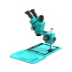 RF4 RF55 Pro-B52 (6.5X-55X) Trinocular Full HD Stereo Microscope With Zooming 0.48X CTV Camera Lens & LED Adjustable Light RF4 RF55 Pro-B52 (6.5X-55X) Trinocular Full HD Stereo Microscope With Zooming 0.48X CTV Camera Lens & LED Adjustable Light