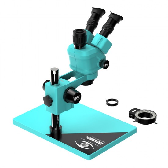 RF4 RF6555-PRO 6.5X-55X Trinocular Full HD Stereo Microscope With Zooming 0.48X CTV Camera Lens & LED Adjustable Light RF4 RF6555-PRO 6.5X-55X Trinocular Full HD Stereo Microscope With Zooming 0.48X CTV Camera Lens & LED Adjustable Light