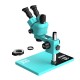 RF4 RF6555-PRO 6.5X-55X Trinocular Full HD Stereo Microscope With Zooming 0.48X CTV Camera Lens & LED Adjustable Light RF4 RF6555-PRO 6.5X-55X Trinocular Full HD Stereo Microscope With Zooming 0.48X CTV Camera Lens & LED Adjustable Light