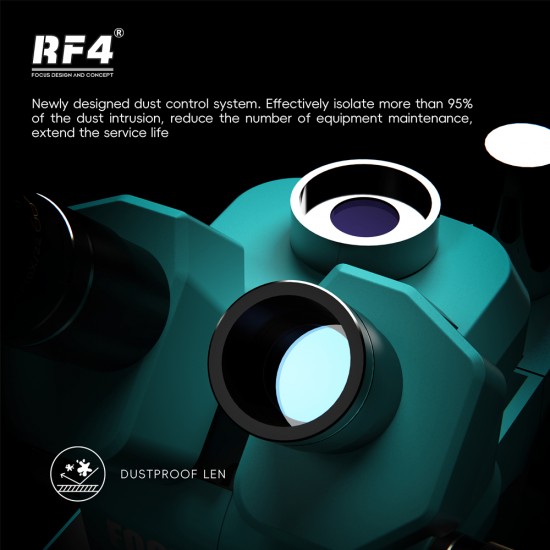 RF4 RF6555-PRO Max 6.5X-55X Trinocular Full HD Stereo Microscope With Zooming 0.48X CTV Camera Lens & LED Adjustable Light RF4 RF6555-PRO Max 6.5X-55X Trinocular Full HD Stereo Microscope With Zooming 0.48X CTV Camera Lens & LED Adjustable Light