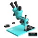 RF4 RF6555-PRO Max 6.5X-55X Trinocular Full HD Stereo Microscope With Zooming 0.48X CTV Camera Lens & LED Adjustable Light RF4 RF6555-PRO Max 6.5X-55X Trinocular Full HD Stereo Microscope With Zooming 0.48X CTV Camera Lens & LED Adjustable Light