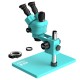 RF4 RF6555-TVP 6.5X-55X Trinocular Full HD Stereo Microscope With Zooming 0.48X CTV Camera Lens & LED Adjustable Light RF4 RF6555-TVP 6.5X-55X Trinocular Full HD Stereo Microscope With Zooming 0.48X CTV Camera Lens & LED Adjustable Light