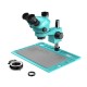 RF4 RF7050-TVD2 (3D Continuous Zoom) 7X~50X Trinocular Stereo Microscope With 0.5X CTV Camera Zoom Lens & LED Adjustable Light RF4 RF7050-TVD2 (3D Continuous Zoom) 7X~50X Trinocular Stereo Microscope With 0.5X CTV Camera Zoom Lens & LED Adjustable Light