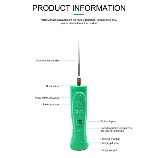 Relife RL-056C 6-Speed Adjustment Smart Screen Glue Remover Relife RL-056C 6-Speed Adjustment Smart Screen Glue Remover