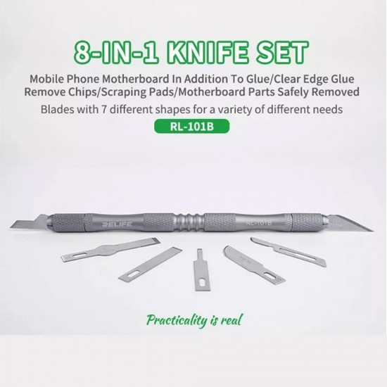 Relife RL-101B Aluminum Alloy Material 6 Blades Knife Set Relife RL-101B Aluminum Alloy Material 6 Blades Knife Set