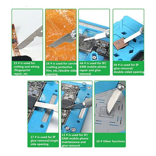 Relife RL-101B Aluminum Alloy Material 6 Blades Knife Set Relife RL-101B Aluminum Alloy Material 6 Blades Knife Set