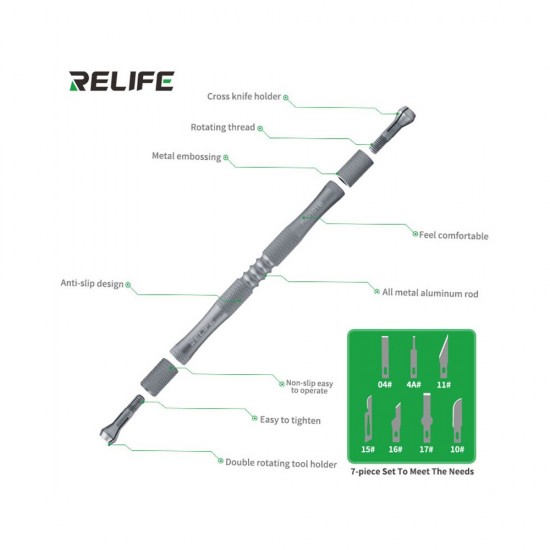 Relife RL-101B Aluminum Alloy Material 6 Blades Knife Set Relife RL-101B Aluminum Alloy Material 6 Blades Knife Set