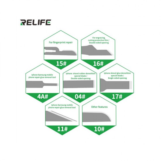 Relife RL-101B Aluminum Alloy Material 6 Blades Knife Set Relife RL-101B Aluminum Alloy Material 6 Blades Knife Set