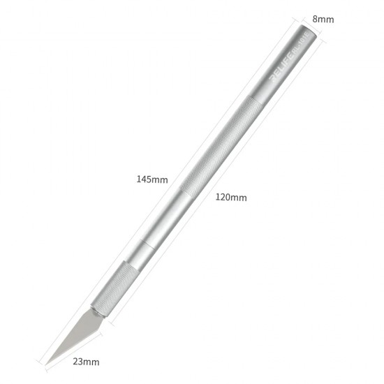 Relife RL-101E Aluminum Alloy Material 6 Blades Knife Set for Removing Glue Engraving Filming Relife RL-101E Aluminum Alloy Material 6 Blades Knife Set for Removing Glue Engraving Filming