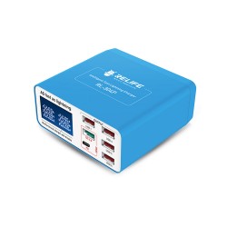 Relife RL-304P Smart Digital Display 6 Port USB Charger ( PD 3.0 + QC 3.0 )