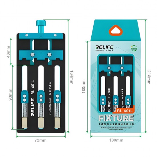 Relife RL-601L Universal Double-slot Three-axis Motherboard Fixture for Mobile Phone Repair Relife RL-601L Universal Double-slot Three-axis Motherboard Fixture for Mobile Phone Repair