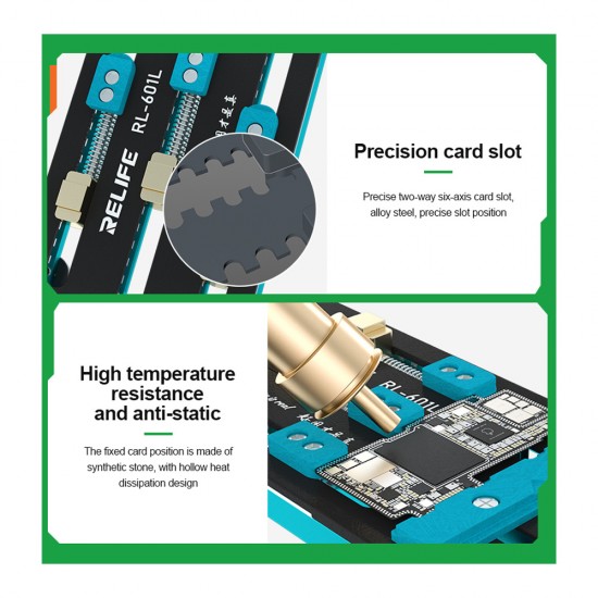 Relife RL-601L Universal Double-slot Three-axis Motherboard Fixture for Mobile Phone Repair Relife RL-601L Universal Double-slot Three-axis Motherboard Fixture for Mobile Phone Repair