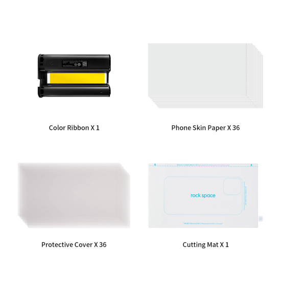 Portable Photo Printer Color Ribbon Set (Refill Ribbon) By RockSpace