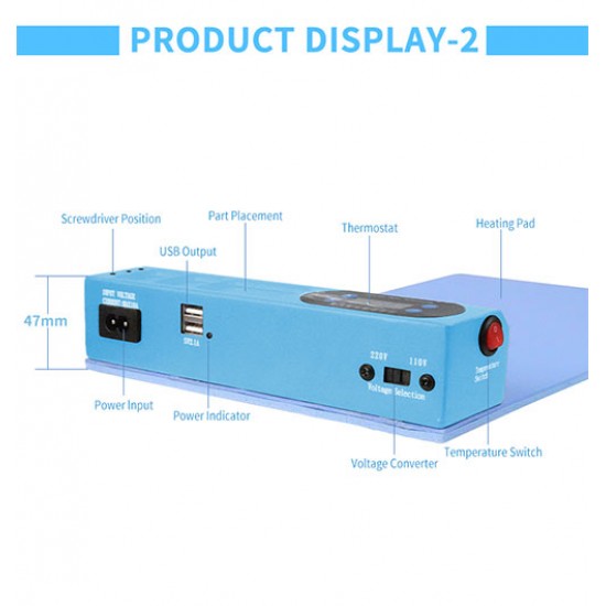 SUNSHINE S-918E LCD Screen Separate Heating Pad SUNSHINE S-918E LCD Screen Separate Heating Pad