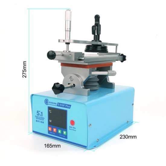 Sunshine S-918F Plus 5 in 1 Curved / Edge Screen Separator Machine ( Left/Right Tilt 45° & Rotation 360° ) Sunshine S-918F Plus 5 in 1 Curved / Edge Screen Separator Machine ( Left/Right Tilt 45° & Rotation 360° )