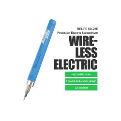 Relife SD-22E Precision Wireless Electric Screwdriver with 10 Screwdriver Bits ( Blue )