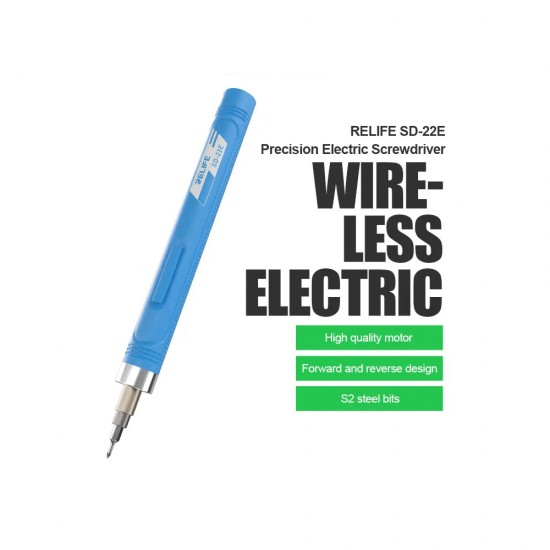 Relife SD-22E Precision Wireless Electric Screwdriver with 10 Screwdriver Bits ( Blue ) Relife SD-22E Precision Wireless Electric Screwdriver with 10 Screwdriver Bits ( Blue )
