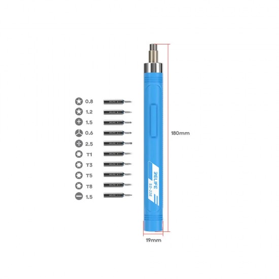 Relife SD-22E Precision Wireless Electric Screwdriver with 10 Screwdriver Bits ( Blue ) Relife SD-22E Precision Wireless Electric Screwdriver with 10 Screwdriver Bits ( Blue )