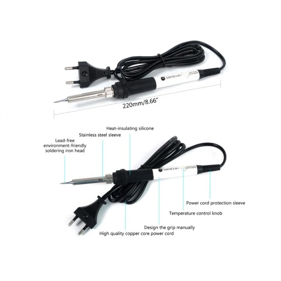 Sunshine SL-908 Adjustable Temperature Soldering Iron (60W) Sunshine SL-908 Adjustable Temperature Soldering Iron (60W)