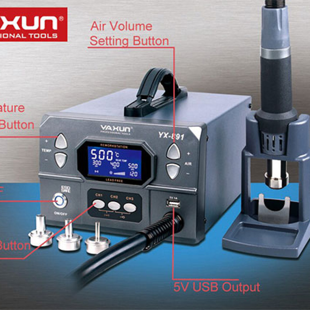 YAXUN YX891 Professional LeadFree Hot Air Gun Soldering Station