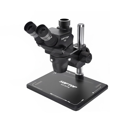 Soptop 9# (6.7-45X) Trinocular Full HD Stereo Microscope With Zooming 0.5X CTV Camera Lens & LED Adjustable Light