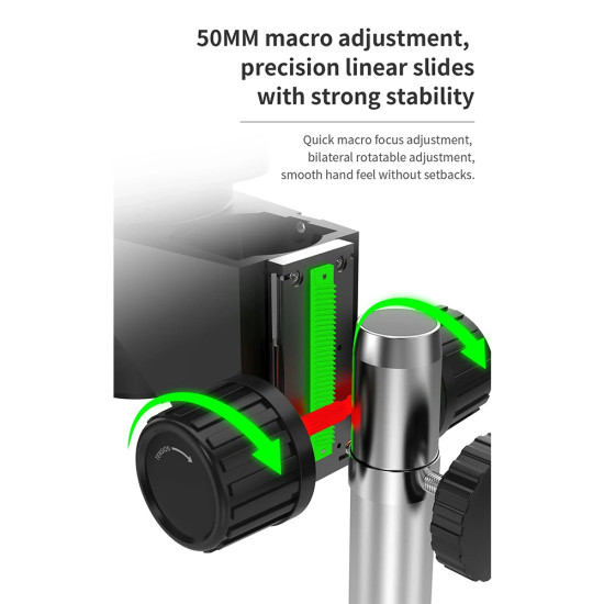 Soptop 9# (6.7-45X) Trinocular Full HD Stereo Microscope With Zooming 0.5X CTV Camera Lens & LED Adjustable Light