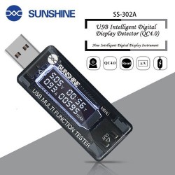 SUNSHINE SS-302A USB TESTER Compatible Quick Charge 2.0 and 3.0