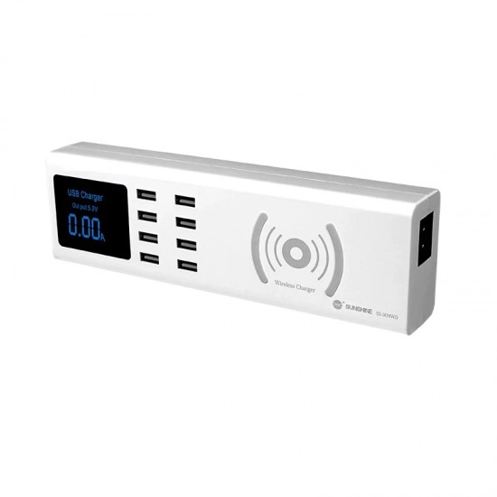 Sunshine SS-309WD Quick 8 Port USB Charger With Wireless Charging ( Upto 10W ) Sunshine SS-309WD Quick 8 Port USB Charger With Wireless Charging ( Upto 10W )