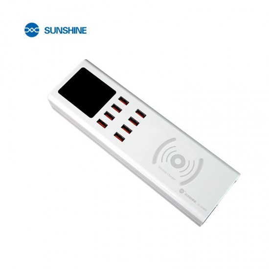 Sunshine SS-309WD Quick 8 Port USB Charger With Wireless Charging ( Upto 10W ) Sunshine SS-309WD Quick 8 Port USB Charger With Wireless Charging ( Upto 10W )
