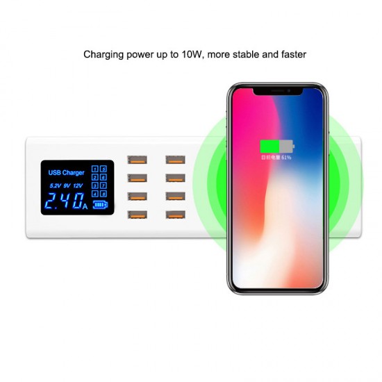 Sunshine SS-309WD Quick 8 Port USB Charger With Wireless Charging ( Upto 10W ) Sunshine SS-309WD Quick 8 Port USB Charger With Wireless Charging ( Upto 10W )