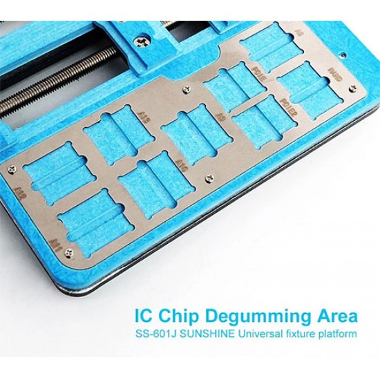 Sunshine SS-601J Universal Fixture Platform For iPhone CPU NAND A13/A12/A11/A10/A9/A8 & Fingerprint PCB Repair Sunshine SS-601J Universal Fixture Platform For iPhone CPU NAND A13/A12/A11/A10/A9/A8 & Fingerprint PCB Repair