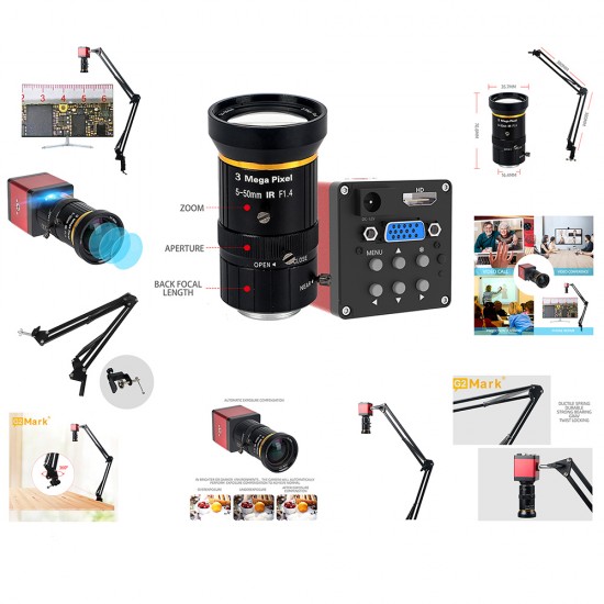 Universal Stand With 5-50MM Lens & G2Mark 20MP Dual Output Camera Universal Stand With 5-50MM Lens & G2Mark 20MP Dual Output Camera